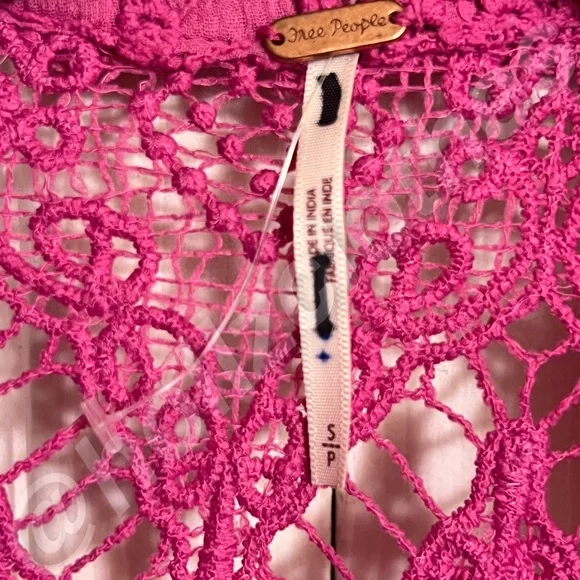 Free People NWOT Until Sundown Lace Button Down Shirt S - Picture 10 of 15